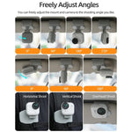 Supporto magnetico per aletta parasole auto Sunnylife per Insta360 GO Ultra, supporto per action camera con rotazione a 360° e inclinazione a 180°.