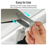 Supporto magnetico per aletta parasole auto Sunnylife per Insta360 GO Ultra, supporto per action camera con rotazione a 360° e inclinazione a 180°.