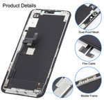 OLED Material LCD Screen and Digitizer Full Assembly with Frame for iPhone 11 Pro, For iPhone 11 Pro (GX OLED)