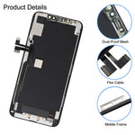OLED Material LCD Screen and Digitizer Full Assembly with Frame for iPhone 11 Pro Max, For iPhone 11 Pro Max (GX OLED)