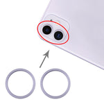 2pcs Rear Camera Glass Lens Metal Protective Ring for iPhone 11, For iPhone 11