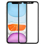 Front Screen Glass Outer Lens with Frame and OCA Adhesive Optically Clear for iPhone 11, For iPhone 11 (with OCA)