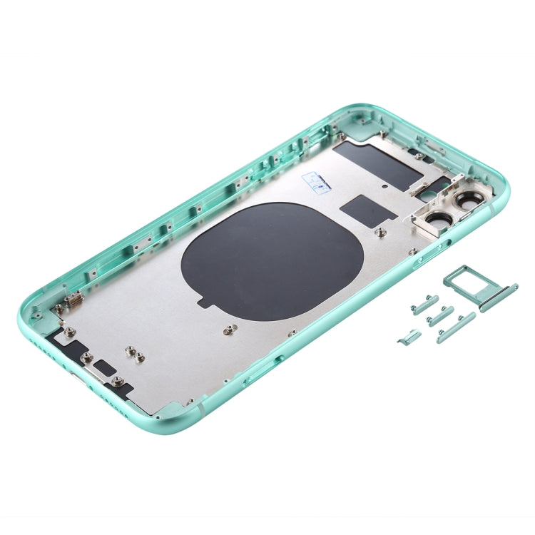 Back Housing Cover with SIM Card Tray, Side Buttons and Camera Lens for iPhone 11, For iPhone11 (with Camera Lens), For iPhone 11 (Camera Lens), Back Housing Cover for11, For iPhone 11 (with Camera Lens)