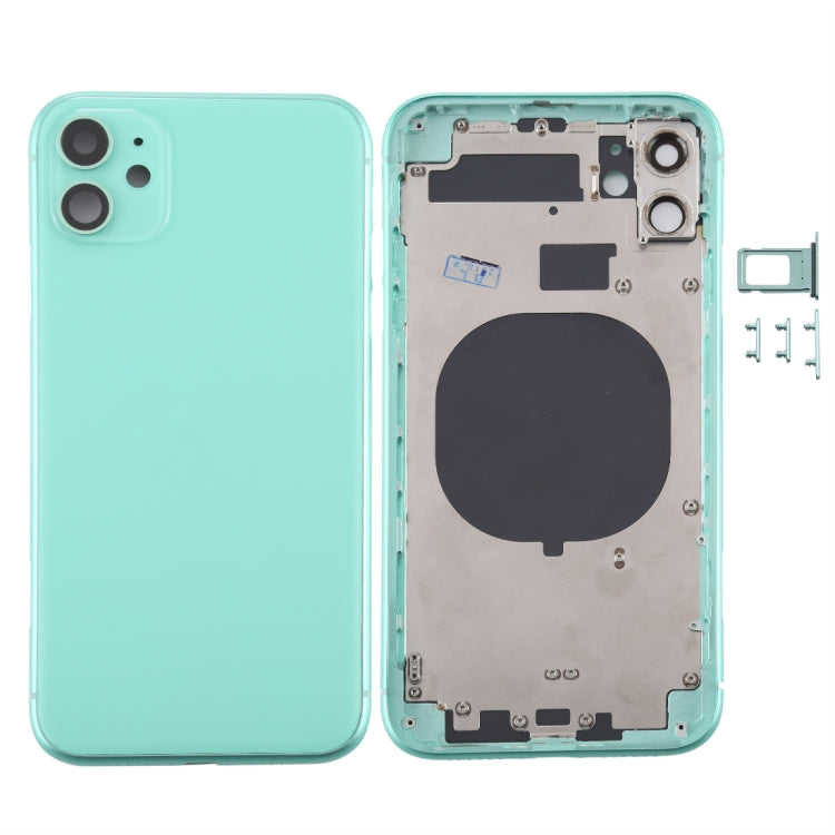 Cover posteriore con vassoio per scheda SIM, tasti laterali e obiettivo della fotocamera per iPhone 11, For iPhone11 (with Camera Lens), For iPhone 11 (Camera Lens), Back Housing Cover for11, For iPhone 11 (with Camera Lens)