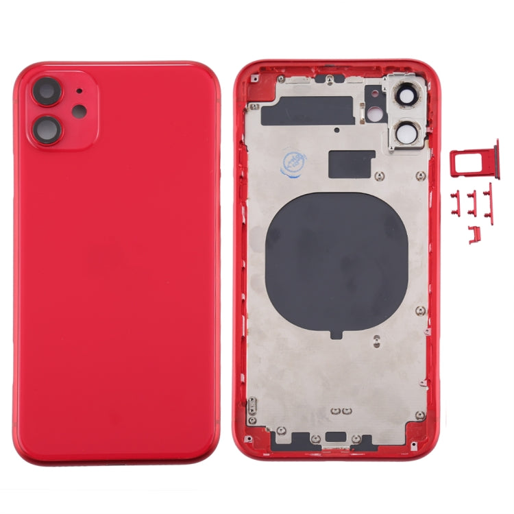 Cover posteriore con vassoio per scheda SIM, tasti laterali e obiettivo della fotocamera per iPhone 11, For iPhone11 (with Camera Lens), For iPhone 11 (Camera Lens), Back Housing Cover for11, For iPhone 11 (with Camera Lens)