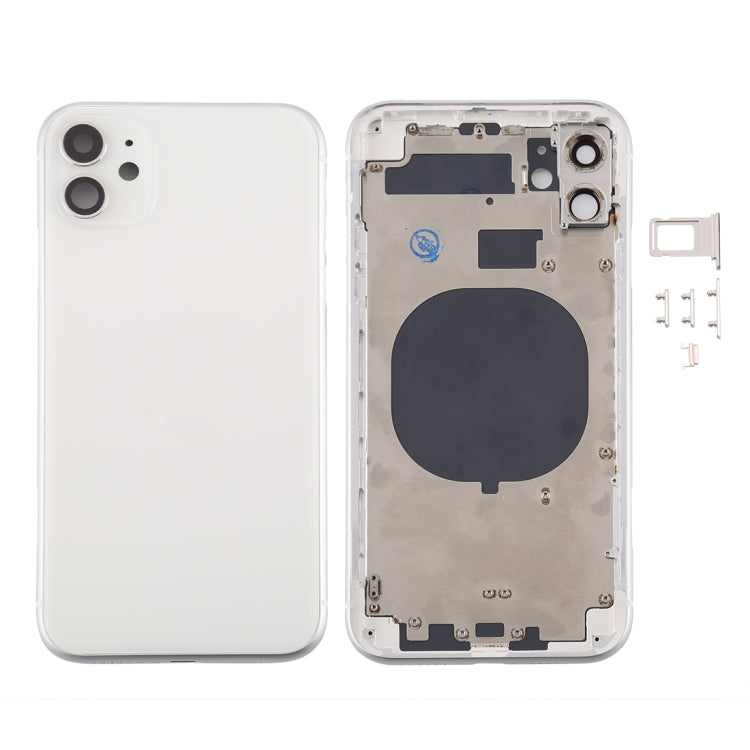 Cover posteriore con vassoio per scheda SIM, tasti laterali e obiettivo della fotocamera per iPhone 11, For iPhone11 (with Camera Lens), For iPhone 11 (Camera Lens), Back Housing Cover for11, For iPhone 11 (with Camera Lens)