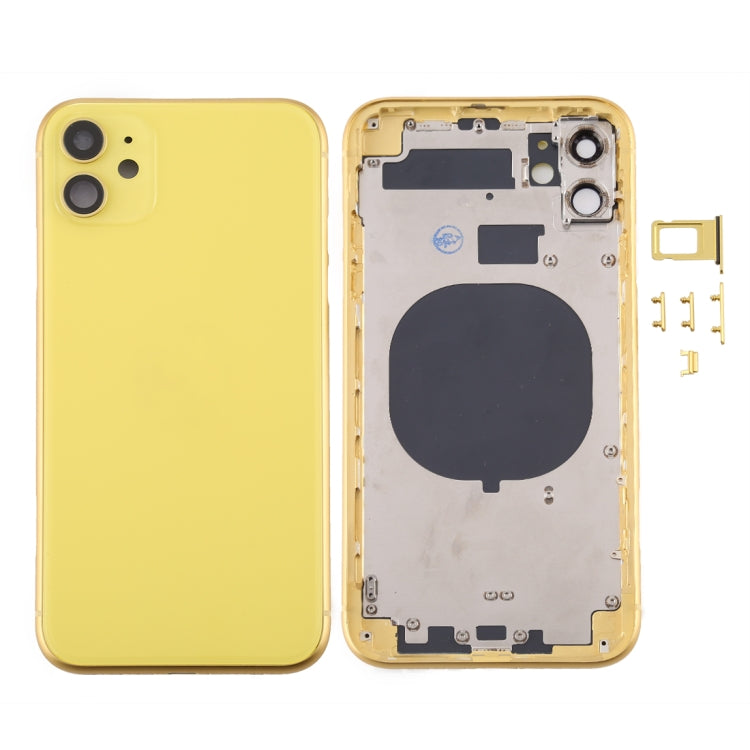 Cover posteriore con vassoio per scheda SIM, tasti laterali e obiettivo della fotocamera per iPhone 11, For iPhone11 (with Camera Lens), For iPhone 11 (Camera Lens), Back Housing Cover for11, For iPhone 11 (with Camera Lens)