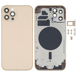 Back Cover with SIM Card Tray, Side Buttons and Camera Lens for iPhone 12 Pro (Blue)