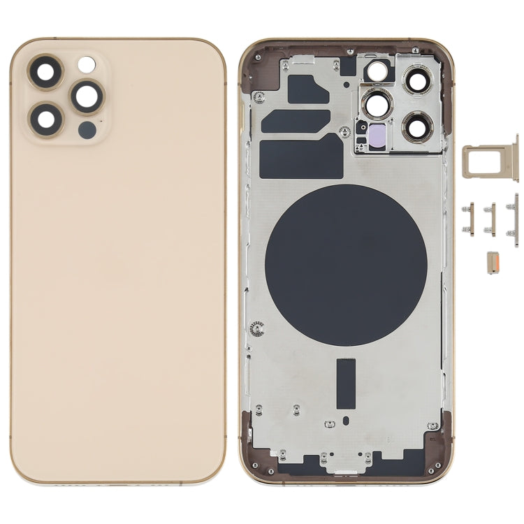 Back Cover with SIM Card Tray, Side Buttons and Camera Lens for iPhone 12 Pro (Blue)