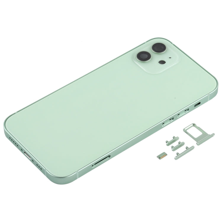 Cover posteriore con vassoio per scheda SIM, tasti laterali e obiettivo fotocamera per iPhone 12 (bianco), Back Housing Cover for 12, For iPhone 12(with SIM Card Tray), For iPhone 12(with Card Tray)