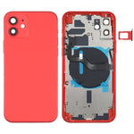Battery Back Cover (with side buttons, card tray, power flex cable, volume rocker and wireless charging module) for iPhone 12, For iPhone 12