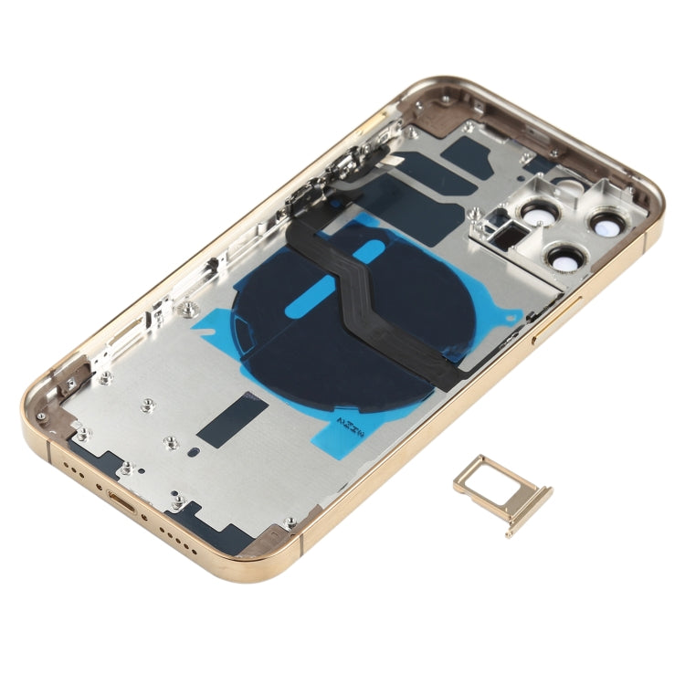 Battery Back Cover (with side buttons, card tray, power flex cable, volume rocker and wireless charging module) for iPhone 12 Pro, For iPhone 12 Pro