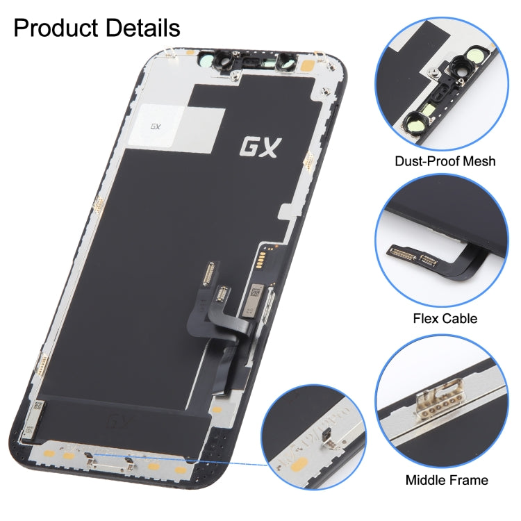 GX Hard OLED LCD Screen and Digitizer Full Assembly for iPhone 12/12 Pro, For iPhone 12 / 12 Pro (GX Hard OLED)