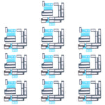 10 Sets Motherboard FPC Connector Sponge Foam Pads for iPhone 13 Pro, For iPhone 13 Pro