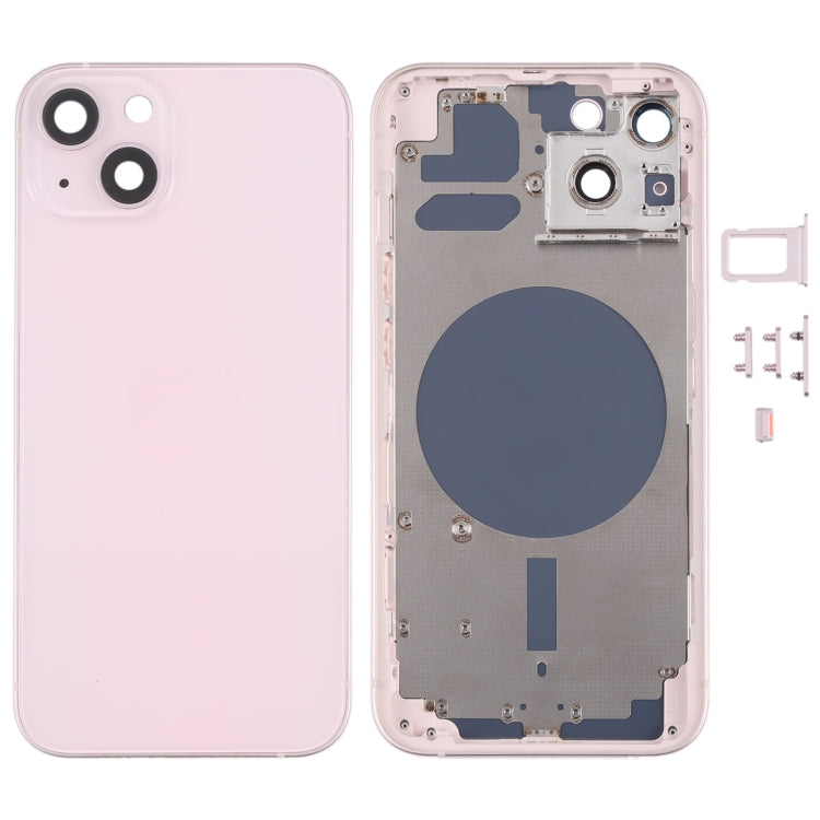 Cover posteriore con vassoio per scheda SIM, tasti laterali e obiettivo della fotocamera per iPhone 13, For iPhone 13(with Card Tray & Side Keys), For iPhone 13(with SIM Card Tray & Side Keys), For iPhone 13