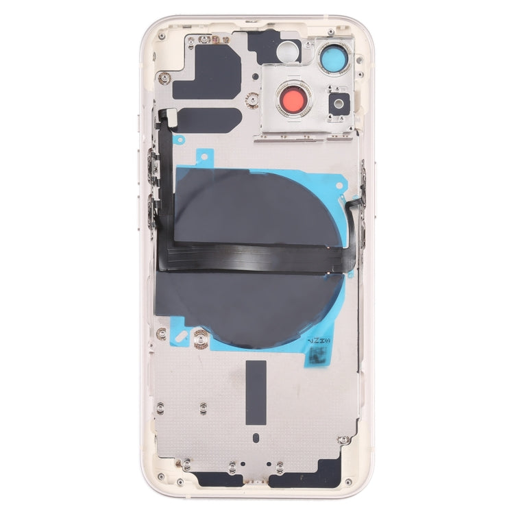 Per iPhone 13 Cover posteriore batteria con tasti laterali, vassoio scheda, cavo flessibile di alimentazione + volume e modulo di ricarica wireless, For iPhone 13 (Assembly)