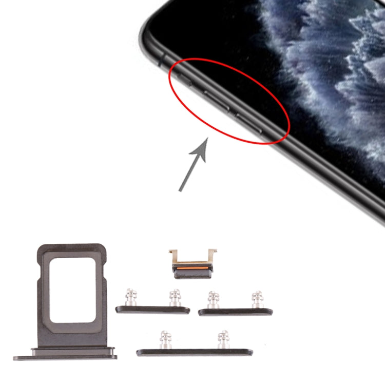 Vassoio scheda SIM e tasto laterale per iPhone 11 Pro Max