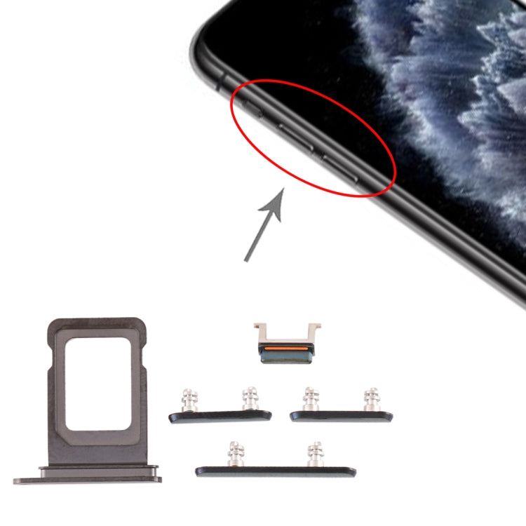 Vassoio scheda SIM e tasto laterale per iPhone 11 Pro Max