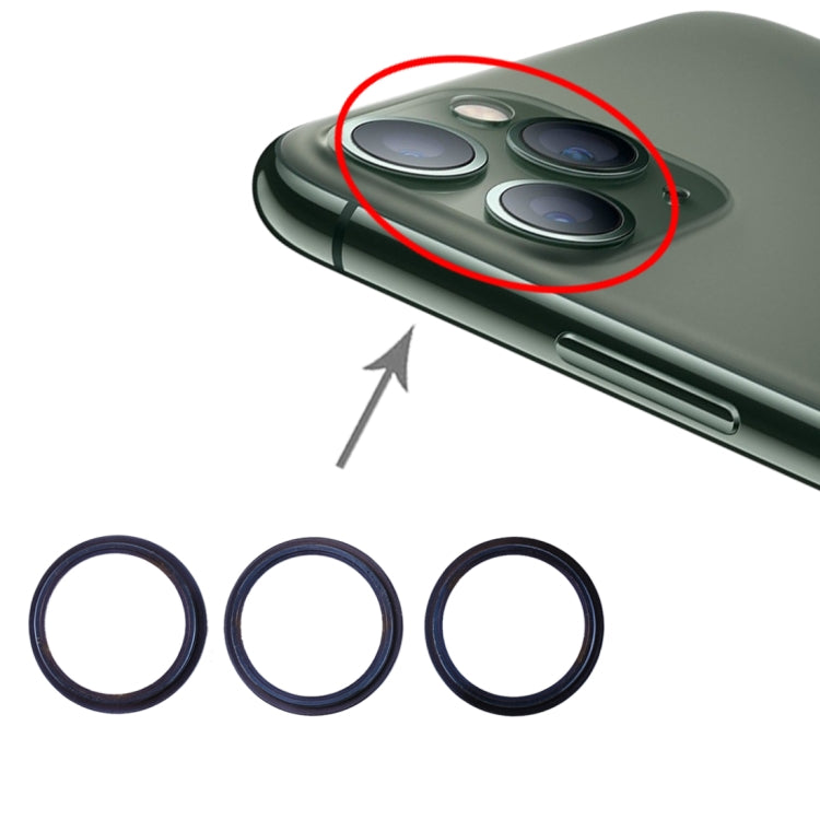 Anello protezione metallo con vetro per fotocamera iPhone 11 Pro