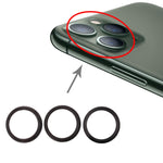 Anello protezione metallo con vetro per fotocamera iPhone 11 Pro