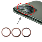 Anello protezione metallo con vetro per fotocamera iPhone 11 Pro