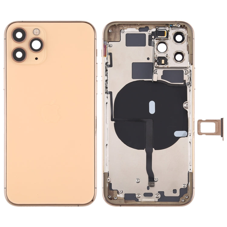 Battery Back Cover (with side buttons, card tray, power flex cable, volume rocker and wireless charging module) for iPhone 11 Pro, For ip11 Pro, For iPhone 11 Pro, For iPhone11 Pro