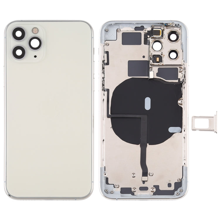 Battery Back Cover (with side buttons, card tray, power flex cable, volume rocker and wireless charging module) for iPhone 11 Pro, For ip11 Pro, For iPhone 11 Pro, For iPhone11 Pro