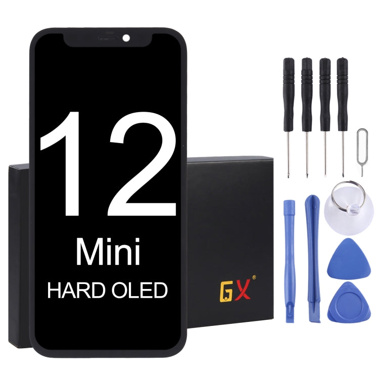 Schermo LCD e digitalizzatore in materiale GX OLED assemblaggio completo per iPhone 12 mini, For iPhone 12 mini (GX Hard OLED)