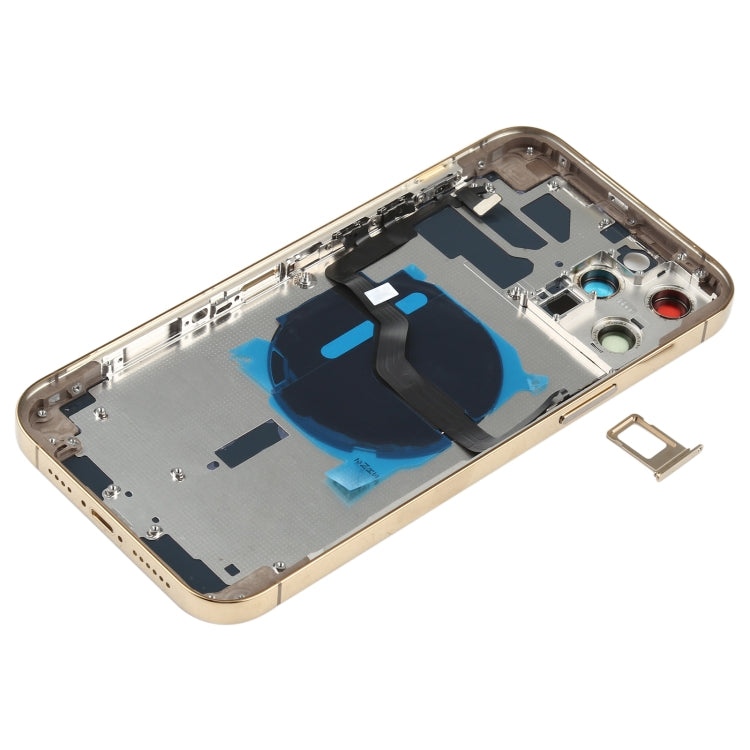 Battery Back Cover (with side buttons, card tray, power flex cable, volume rocker and wireless charging module) for iPhone 12 Pro Max, For iPhone 12 Pro Max