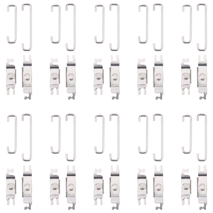 10 Sets Inner Power/Volume Control Badge Holder and U-Shaped Spring Hooks for iPhone X-13 Pro Max, For iPhone X-13 Pro