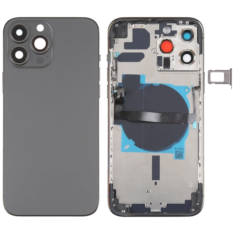 Per iPhone 13 Pro Max Cover posteriore batteria con tasti laterali, vassoio scheda, cavo di alimentazione + volume flessibile e modulo di ricarica wireless, For iPhone 13 Pro Max(Assembly)