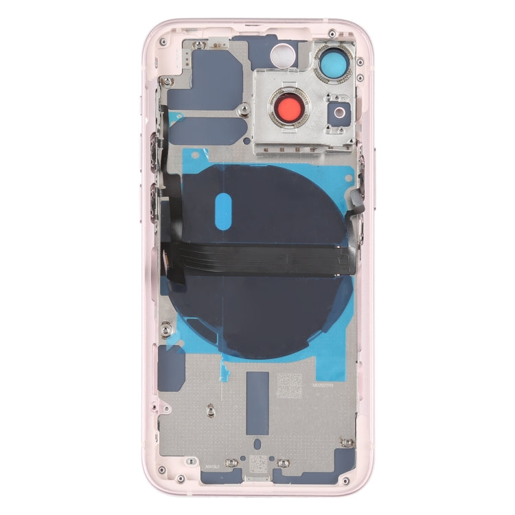 Per iPhone 13 mini Cover posteriore della batteria con tasti laterali, vassoio per schede, cavo flessibile di alimentazione + volume e modulo di ricarica wireless, For iPhone 13 mini (Assembly)