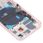 Per iPhone 13 mini Cover posteriore della batteria con tasti laterali, vassoio per schede, cavo flessibile di alimentazione + volume e modulo di ricarica wireless, For iPhone 13 mini (Assembly)