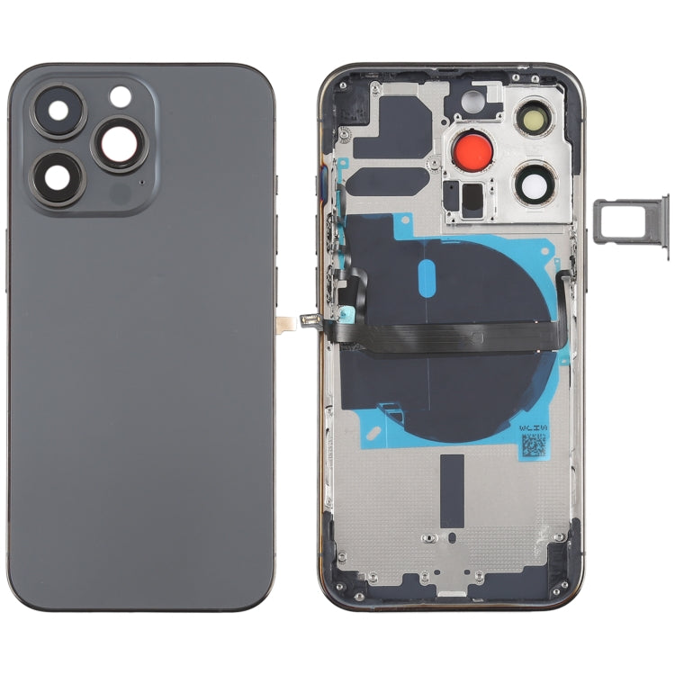 Per iPhone 13 Pro Cover posteriore batteria con tasti laterali, vassoio scheda, cavo flessibile di alimentazione + volume e modulo di ricarica wireless, For iPhone 13 Pro(Assembly)