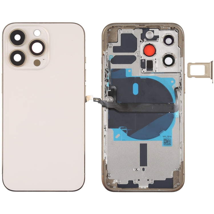 Per iPhone 13 Pro Cover posteriore batteria con tasti laterali, vassoio scheda, cavo flessibile di alimentazione + volume e modulo di ricarica wireless, For iPhone 13 Pro(Assembly)