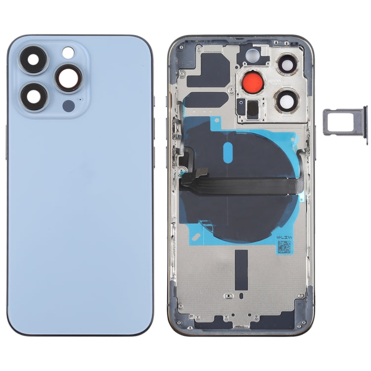 Per iPhone 13 Pro Cover posteriore batteria con tasti laterali, vassoio scheda, cavo flessibile di alimentazione + volume e modulo di ricarica wireless, For iPhone 13 Pro(Assembly)