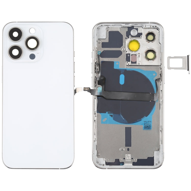 Per iPhone 13 Pro Cover posteriore batteria con tasti laterali, vassoio scheda, cavo flessibile di alimentazione + volume e modulo di ricarica wireless, For iPhone 13 Pro(Assembly)