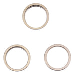 Per iPhone 14 Pro Max 3PCS Obiettivo in vetro per fotocamera posteriore Anello di protezione esterno in metallo, For iPhone 14 Pro Max