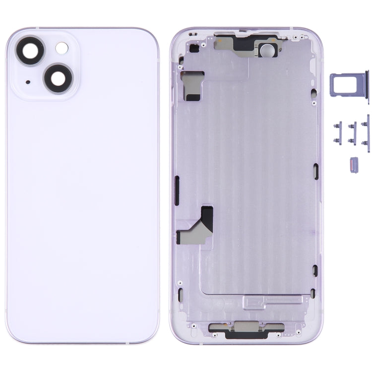 For iPhone 14 Back Battery Cover with Middle Frame/Side Buttons, For iPhone 14 (with Middle Frame)