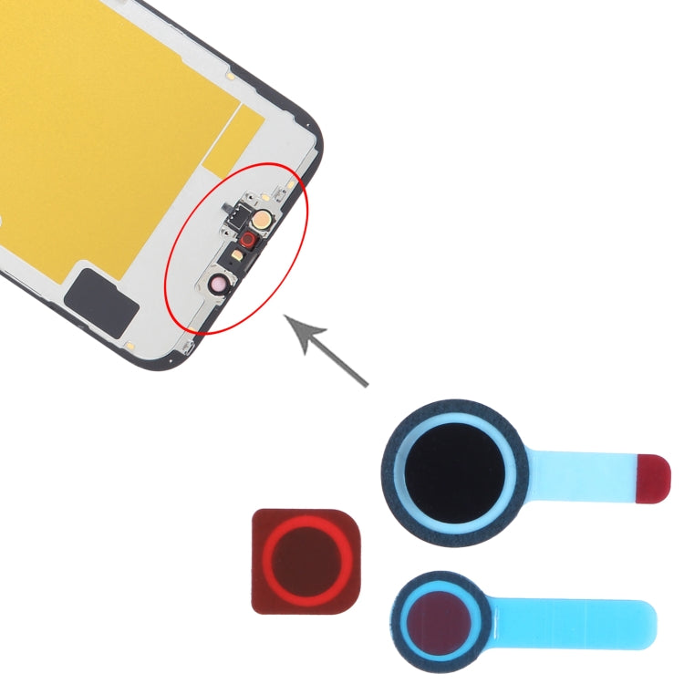 100/Set Front Camera LCD Shading Sealing Sticker for iPhone 14/14 Plus, For iPhone 14 / 14 Plus