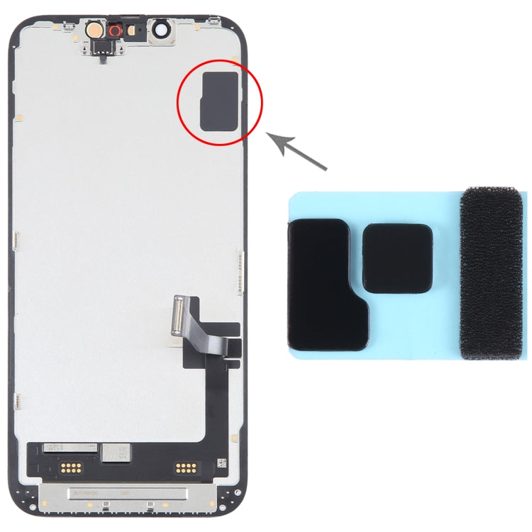 100/Set Black LCD Adhesive Sticker for iPhone 14/14 Plus