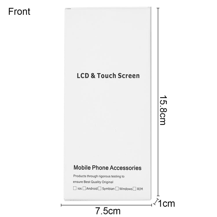 Scatola bianca da imballaggio in cartone da 50 pezzi per schermo LCD e digitalizzatore iPhone 5 assemblato completo, Packaging Box for i5