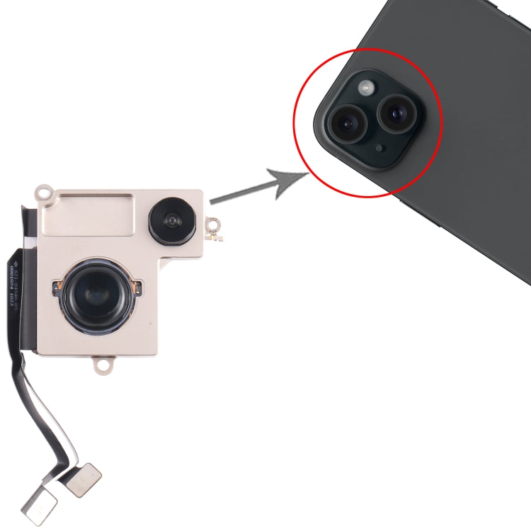 Ricambio fotocamera posteriore per iPhone 15 Plus