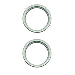For iPhone 15/15 Plus 2pcs/set Metal Outer Protective Ring with Glass Lens for Rear Camera, For iPhone 15 / 15 Plus