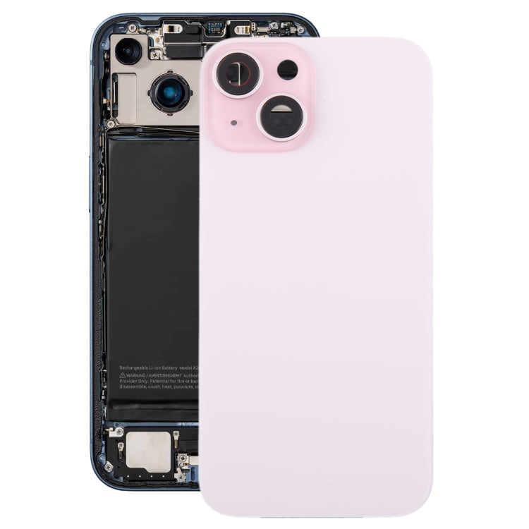 For iPhone 15 Plus Glass Battery Back Cover with Camera Lens Cover, For iPhone 15 Plus (with Camera Cover)