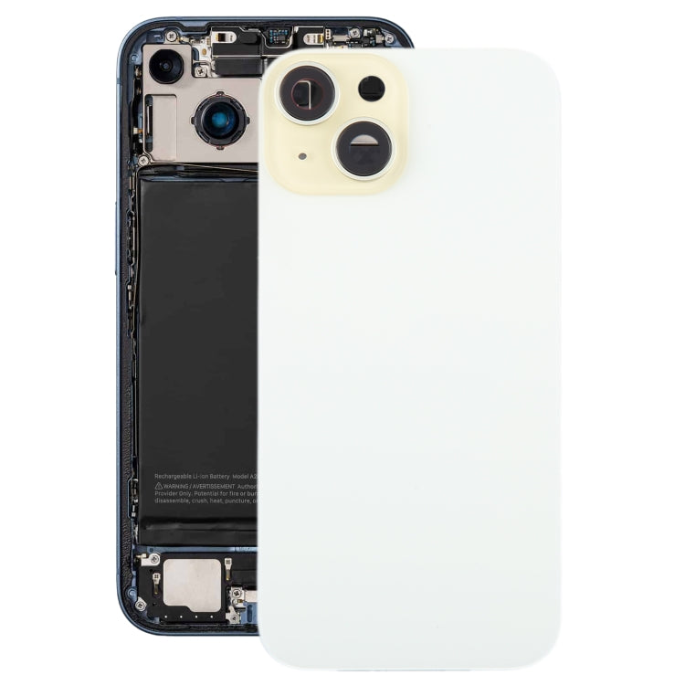 For iPhone 15 Plus Glass Battery Back Cover with Camera Lens Cover, For iPhone 15 Plus (with Camera Cover)