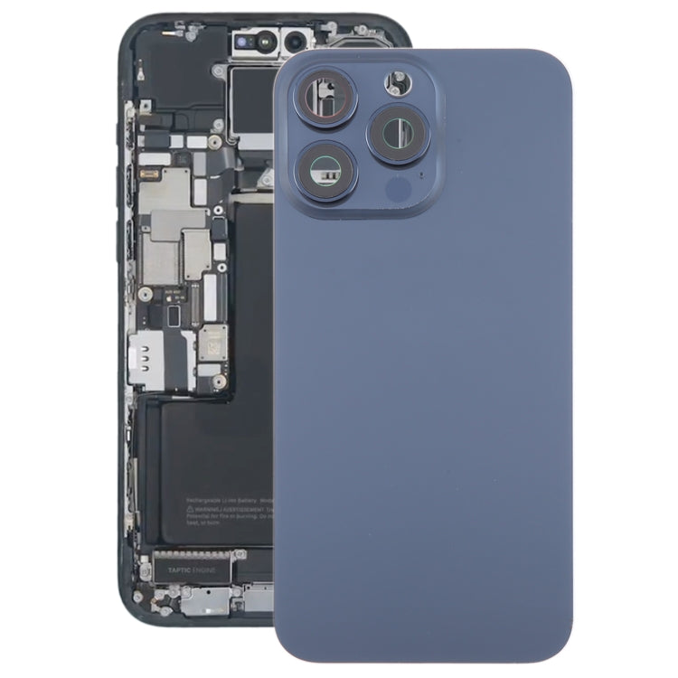 For iPhone 15 Pro Glass Battery Back Cover with Camera Lens Cover, For iPhone 15 Pro(with Camera Cover)