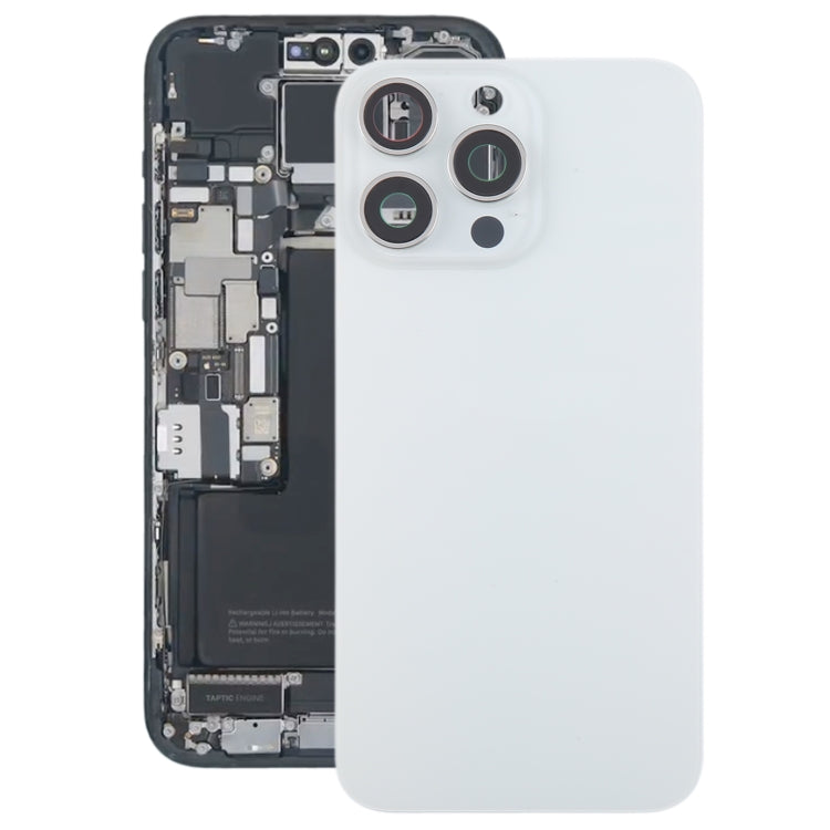 Cover posteriore in vetro per iPhone 15 Pro Max con copriobiettiv