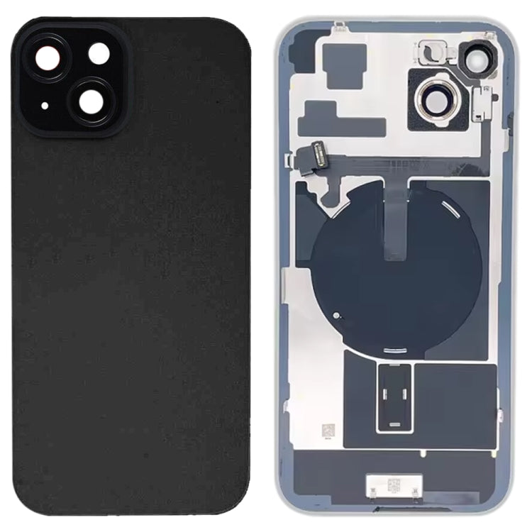 Per iPhone 15 Plus Cover posteriore in vetro con batteria e supporto flash + modulo di ricarica wireless, For iPhone 15 Plus