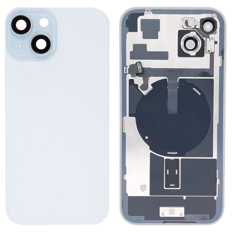 Per iPhone 15 Plus Cover posteriore in vetro con batteria e supporto flash + modulo di ricarica wireless, For iPhone 15 Plus